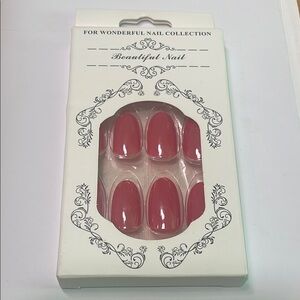 Beautiful Nail Pinkish Red Press-On Nails